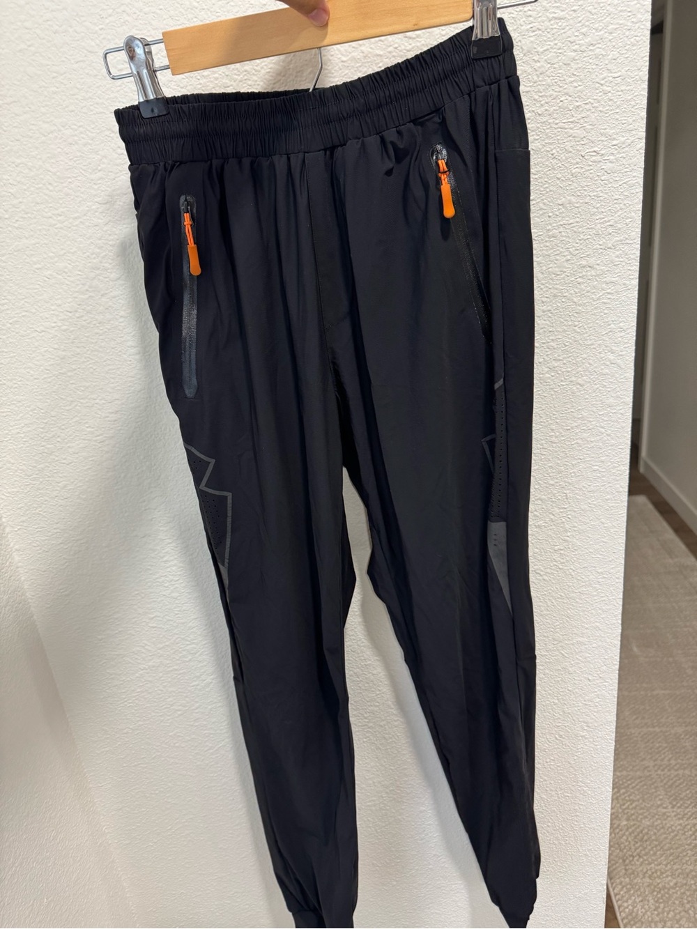 Mocoly Women’s Black Hiking Pants with Orange Accent
